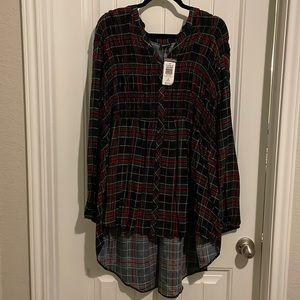 Torrid Plaid SmockTunic Size 3x,22-24 Brand New